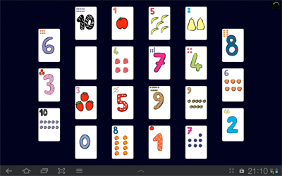 Application pour tablette Android Mathématiques en maternelle, les cartes
