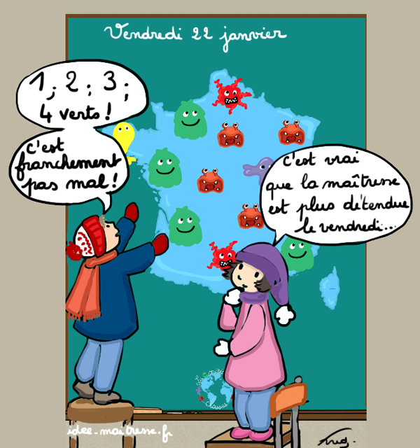 La météo des classes du vendredi 22 janvier en France