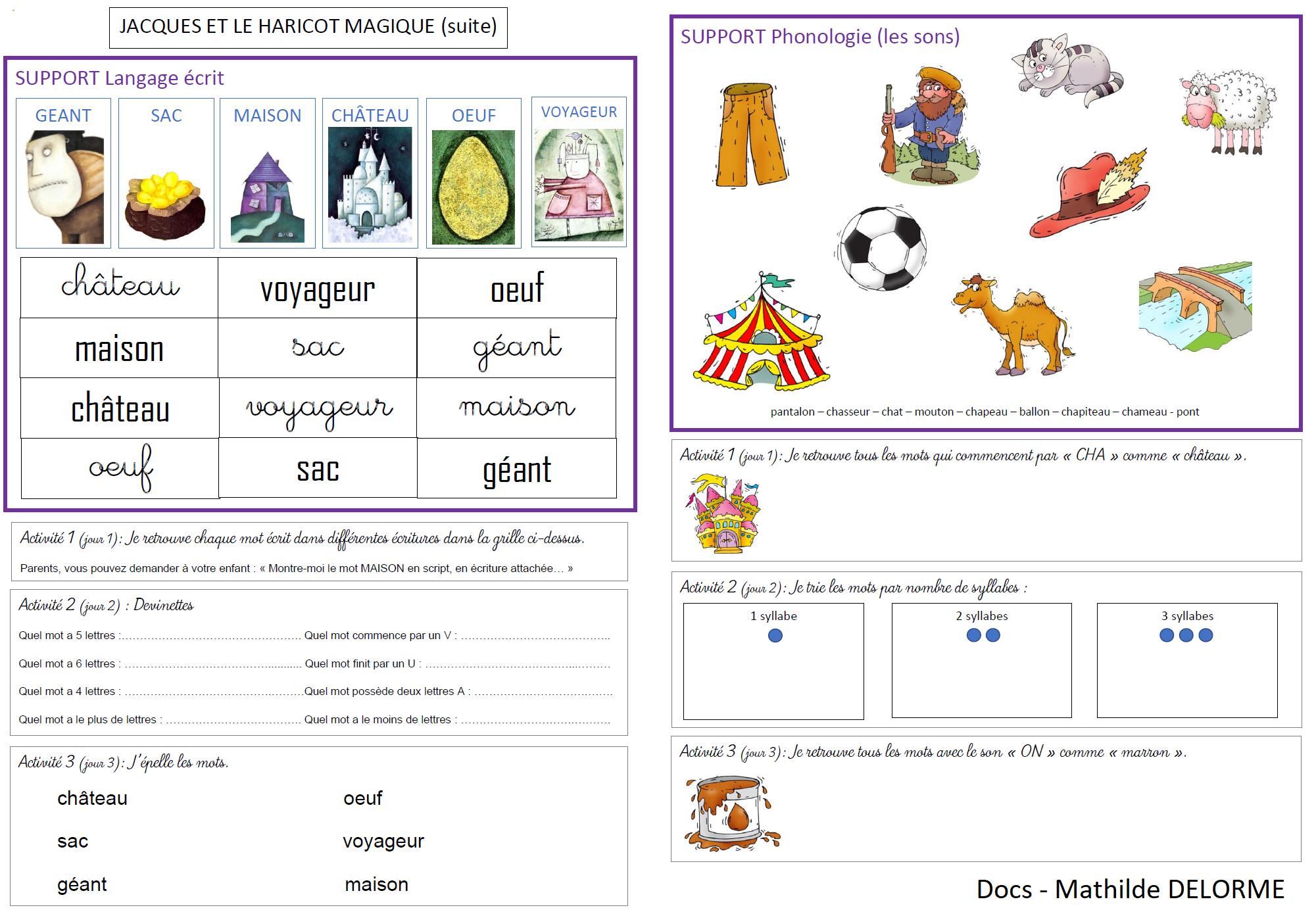 Jack Et Le Haricot Magique Exploitation Maternelle Jack et le haricot magique – Idée Maîtresse, éditions équitables de