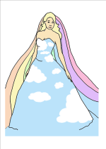 La robe de la princesse coloriée