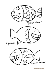Coloriage Poisson D Avril Rigolo A Imprimer