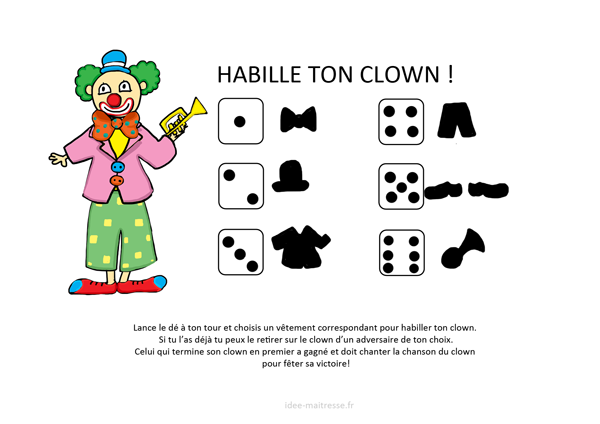habille ton clown (règle du jeu)