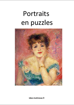portraits puzzles de peintures célèbres, les grands peintres s'invitent en classe